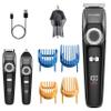 BarberBoss Mens Cordless Beard Trimmer Kit, 3-in-1 Groomer for Men, Beard, Hair & Nose Clipper with Adjustable Dial, Ceramic Blades, Mens Complete Grooming Kit