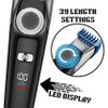 BarberBoss Mens Cordless Beard Trimmer Kit, 3-in-1 Groomer for Men, Beard, Hair & Nose Clipper with Adjustable Dial, Ceramic Blades, Mens Complete Grooming Kit view 3