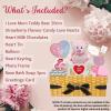 Gift Hampers for Mum - Teddy Bear, Heart Chocolates, Strawberry Candy, Rose Bath Soap, Photo Frame, Balloon, Keyring & Greeting Card - Birthday Gift for Mum, Wife, Grandma view 2