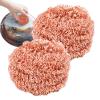 2 Pack Copper Scrubbers, Reusable Copper Wool Kitchen Dish Scouring Pads For Removing Rust, Burnt-on Food And Grease From Pots, Grills And Stovetops view 1