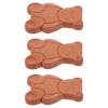 LALADEFIEE 3pcs Bear-Shaped Terracotta Moisture Regulating Discs for Food Storage Containers, Dual-Function Dehumidifier and Humidifier Pads to Preserve Cookies, Sugar, and Snacks view 1