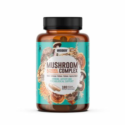 Mushroom Cmplx Veg4n Capsules, Food Supplement - 180 Count per Bottle