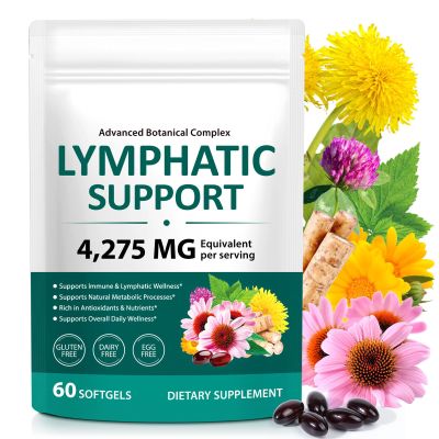Lymphatic Drainage Supplement, Lymph System Support Supplement Lymph Cleanse Detox 21-in-1 Herbal Blend to Support Healthy Energy Levels and Immune Balance - 60PCS