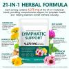 Lymphatic Drainage Supplement, Lymph System Support Supplement Lymph Cleanse Detox 21-in-1 Herbal Blend to Support Healthy Energy Levels and Immune Balance - 60PCS view 3