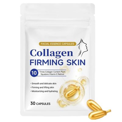 Collagen Firming Facial Essence Capsules - 10x collagen boost, firming and lifting, reduces wrinkles, 30 capsules per pack, an anti-aging essence specially formulated for women