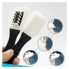 Shoe washing brush, 3 Side S Shape Plastic Shoe Brush For Leather Suede Boots Black And White 15.5x4.5x2.8cm view 2