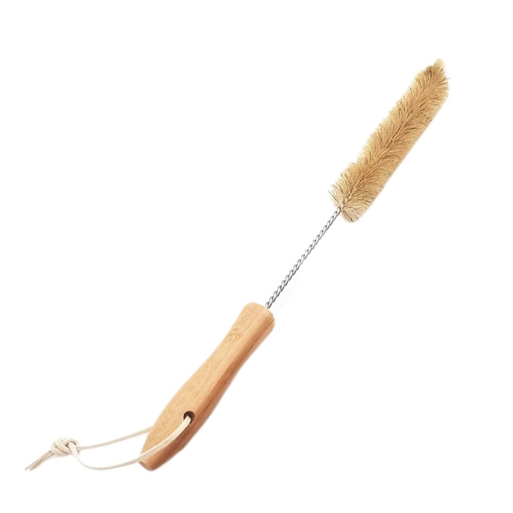Long Handle Bottle Brush, Scrub Cleaner Tool, 12.8x0.98 Inches Device with Portable Feature, Kitchen Accessory Equipment, Sleek Design for Sport Water Bottles Coffee Mug Cups Milk Container Cleaning