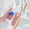 Long Handle Bottle Brush, Scrub Cleaner Tool, 12.8x0.98 Inches Device with Portable Feature, Kitchen Accessory Equipment, Sleek Design for Sport Water Bottles Coffee Mug Cups Milk Container Cleaning view 4