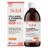Biotell Collagen & Turmeric Liquid 5000mg (500ml) Hydrolysed Bovine Collagen Peptides Type I & III + Turmeric Extract (Curcumin) Liquid Collagen Drink for Joints, Skin, Hair & Nails
