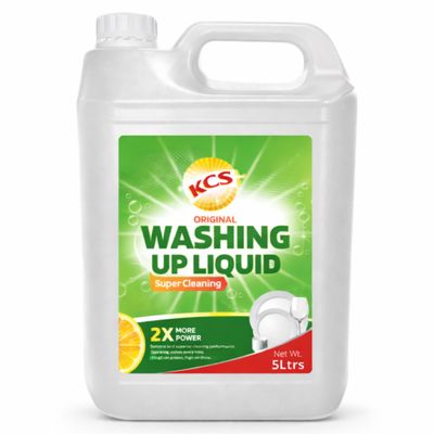 KCS Washing Up Liquid 5 Litre Concentrated Dishwashing Liquid | Powerful Grease Removal | Long-Lasting Family & Commercial Size