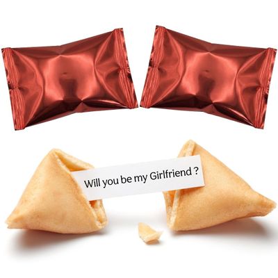 2 Pack Will You Be My Girlfriend Fortune Cookies | Gift For Girlfriend Proposal | Romantic Decorations & Presents | Long Distance Relationship Gifts | I Love You Gifts | Vegan, UK Baked