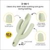 Lulyboo Training Baby Toothbrush, Silicone Teething Toothbrush, Self Soothing Pain Relief for Teething, 0-12 Months (Green) view 4