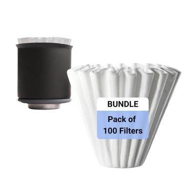 FLTR PUR - Fellow Stagg [XF] Pour Over Coffee Paper Filters 100 COUNT - Engineered Specifically for the Stagg XF Pour Over Dripper, FSC Certified - Premium Material
