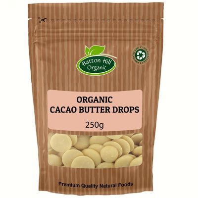 Organic Cacao Butter Drops 250g by Hatton Hill Organic
