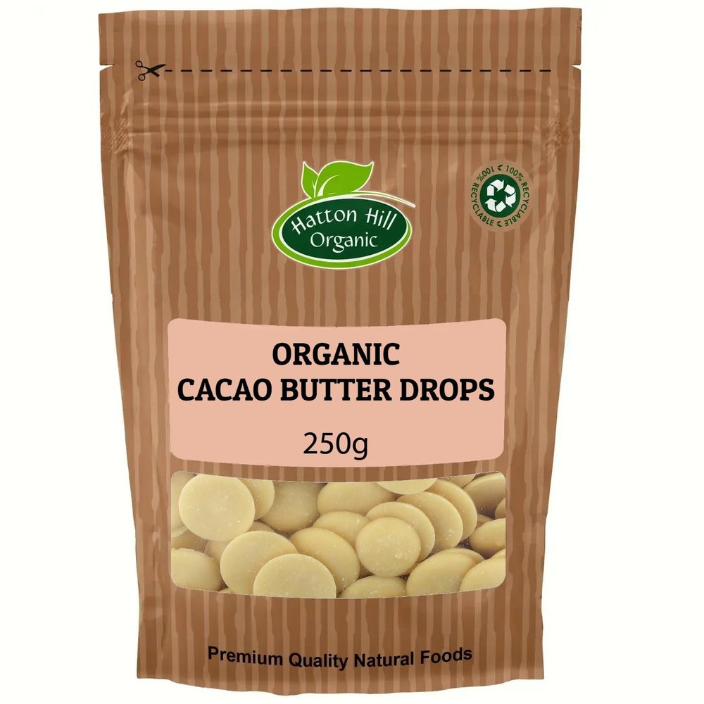 Organic Cacao Butter Drops 250g by Hatton Hill Organic