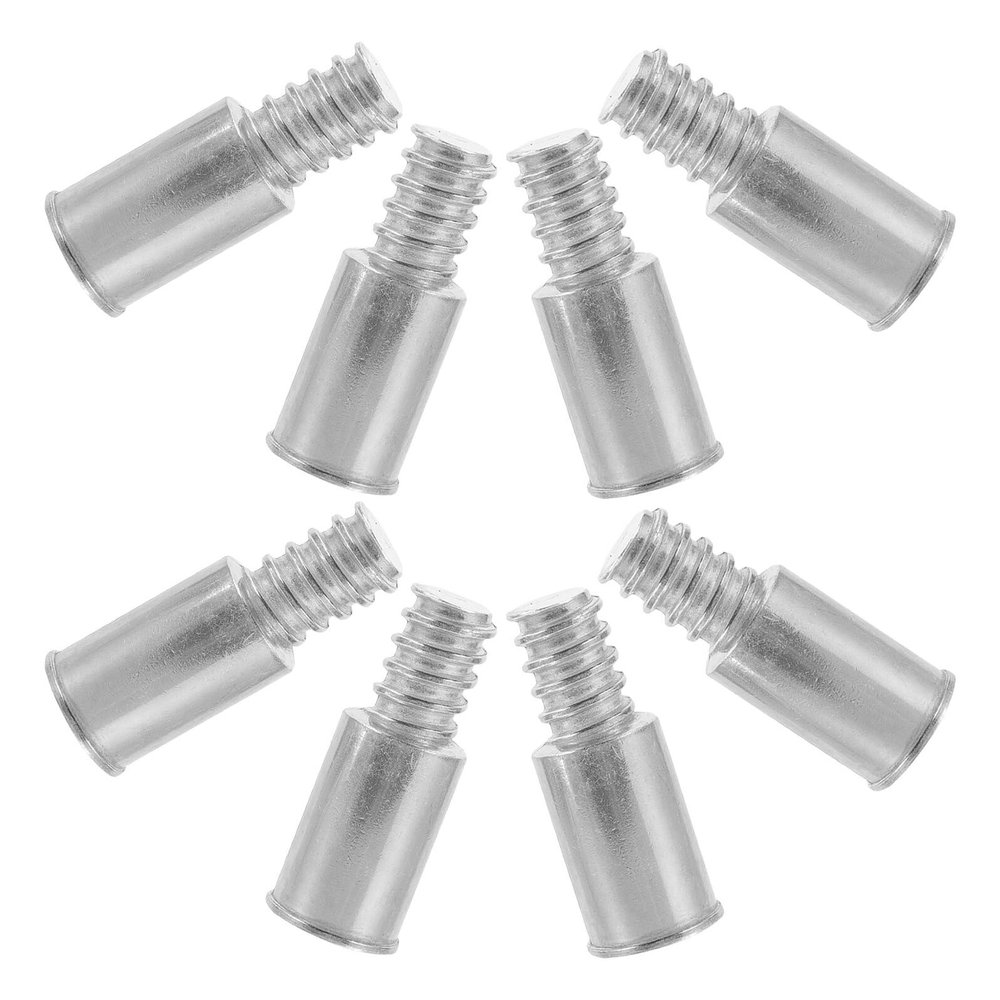 BIUDECO 8pcs Threaded Tip Replacement Kit for Mop and Broom Handle Adapter, Aluminium Alloy Metal Pole Handle Replacement, 0.98 Inch Threaded Pole End for Home and Commercial Cleaning