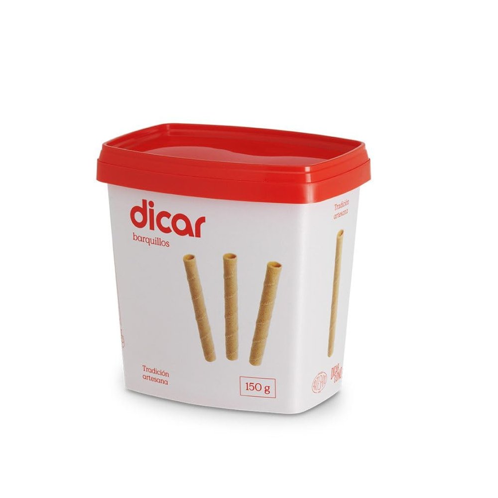 Ice Cream Wafer Tubes 150g Dicar Crispy Rolled Wafer Biscuits for Filling & Desserts Pack of 3