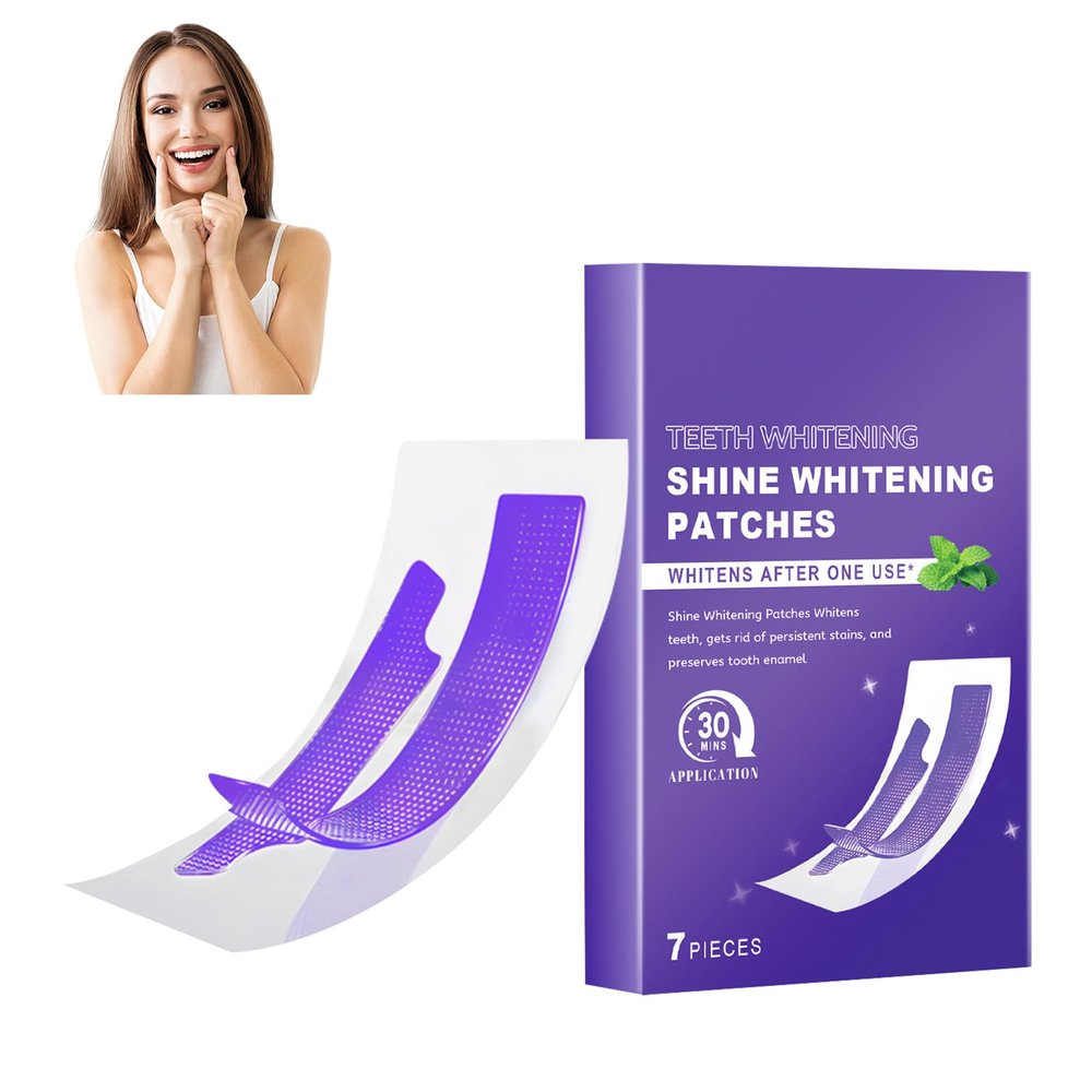Purple Teeth Whitening Strips, Purple Whitening Strips, Gentle Care Teeth Whitening Kit for Sensitive Teeth Stain Removal,30 Mins Fast Results Tooth Whitening Strip Solution (7pcs)