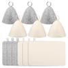 6Pcs Sauna Hat & 6Pcs Sauna Mat, Felt Head Protection Shower Hat with Loops, Accessories for Home Mat view 1