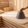 6Pcs Sauna Hat & 6Pcs Sauna Mat, Felt Head Protection Shower Hat with Loops, Accessories for Home Mat view 4