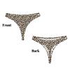 QAZWZML Leopard print Printed Low-Rise Thongs Women's Stretch Thongs Suitable For Sports And Yoga Occasions 2XL Black view 3