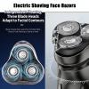 Electric Razor for Men Cordless: Wet & Dry Rotary Shaver - 4D Flexible Floating Head - Waterproof Pop up Trimmer & Precision Blades, USB Fast Charging Men's Shaver for Sensitive Skin Care view 2