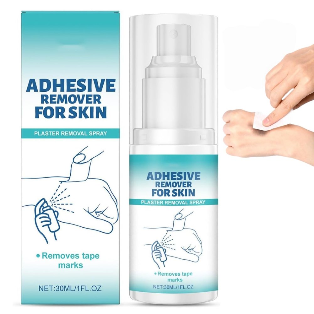 30ml Powerful Adhesive Remover Spray for Skin,Sticky Stuff Remover,Skin Adhesive Rem-Over,Sticky Plaster Rem-Over for Sk-in,Gentle No-Scrub Remo-Ver,Gentle Cleaning for Daily Household&Personal Care