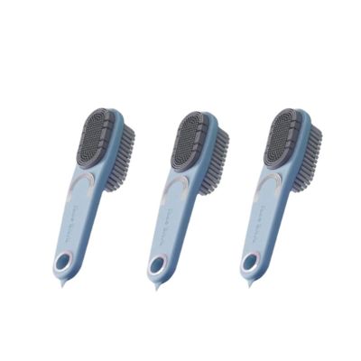 Shoe washing brush, Double Sided Shoe Brush For Suede And Leather Cleaning Grey Green 20cmx4.5cm