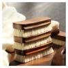 Shoe washing brush, White Wool Hair Shoe Polish Brush With Wooden Handle For Leather Care view 3