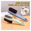Shoe washing brush, Double-Sided Shoe Brush For Leather And Clothes Multicolor 20cmx4.5cm(Light Green 3pcs) view 2