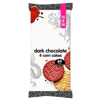 Dark Chocolate Corn Cakes, Gluten Free, 4 Pack, 68g