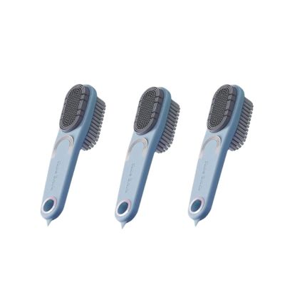 Shoe washing brush, Double-Sided Shoe Brush For Leather And Clothes Multicolor 20cmx4.5cm(Grey 3pcs)