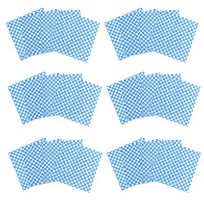 SHINEOFI 50 Sheets Blue Checkered Food Wrapping Paper for Sandwiches and Cakes Non-Stick Greaseproof Baking Sheets Strong and Tear-Resistant for Food Packaging and Weddings