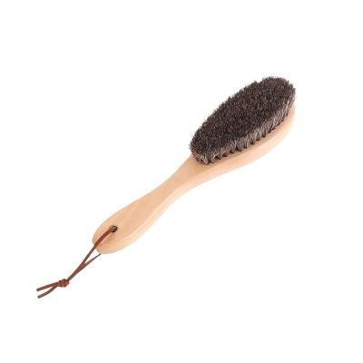 Shoe washing brush, Horse Hair Shoe Polish Brush With Wooden Handle For Leather Care Multicolor(Color 01)