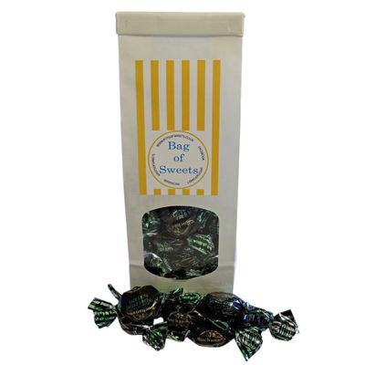 300g Tin Tied White Bag of Buchanans Chocolate Peppermint Creams