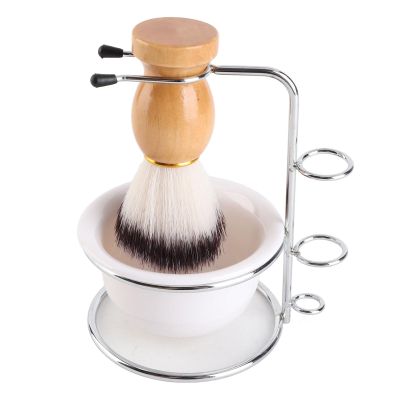 Bewinner Shaving Brush Holder Soap Bowl Multifunctional Shaving Tools Set for Men Save Place and Prolong Service Life Facial Care At Home Aluminum Alloy
