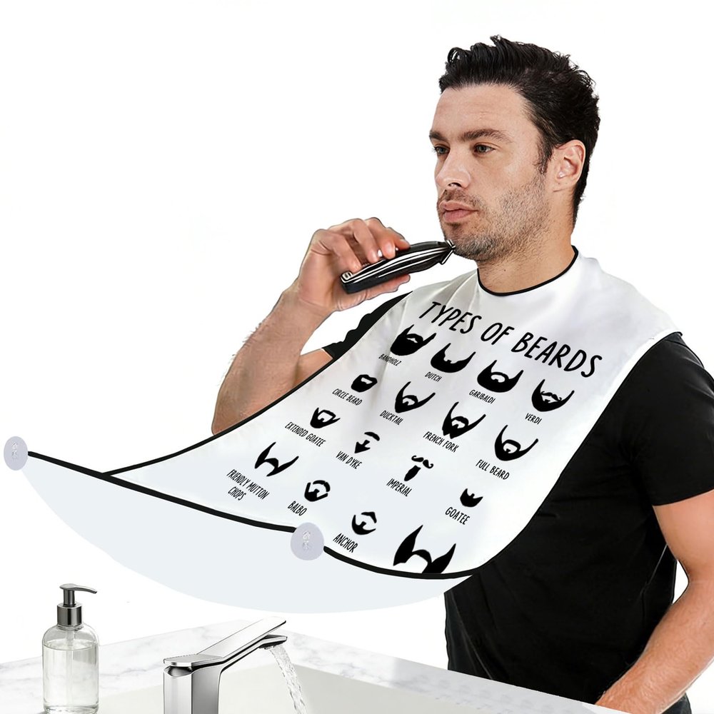 Barber Gift Shave Map Types of Beards Shaving Cape Beard Knowledge Mustache Party Lover Beard Face Gift (Types of Beards)