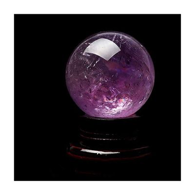 Feng Shui Ornaments Rough Stone Amethyst Ball Broken Crystal Glass Office Lucky Consecrated Gift Decoration Witchcraft (9cm) Gemstone Stone