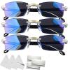 2026 New Sapphire High Hardness Anti-Blue Progressive,Intelligent Dual Focus Glasses,Self Adjusting for Women Men (3pcs)