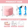GmeDhc Denture Box with Strainer, Denture Boxes with Toothbrush, Orthodontic Retainer Box for Denture Storage and Soaking Gum Guards view 2