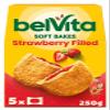 Breakfast Soft Bakes Wholegrain Breakfast Biscuits Choose Your Flavour (Belvita Breakfast Soft Bakes Strawberry Filled Cereal Snack Bars Pack 5 x 50g) view 1