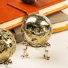 HHCTEBEC Natural Pyrite Crystal Ball - Fool's Gold Gemstone Sphere for Wealth, Abundance & Prosperity, Hand-Polished Feng Shui Orb for Home Office Decor,400G view 2