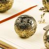 HHCTEBEC Natural Pyrite Crystal Ball - Fool's Gold Gemstone Sphere for Wealth, Abundance & Prosperity, Hand-Polished Feng Shui Orb for Home Office Decor,400G view 3