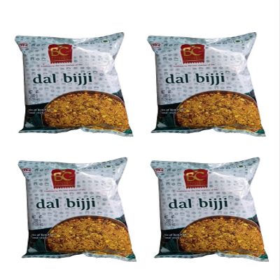 Bhikharam Chandmal Dal Biji 200g - Crunchy Lentil Sev Mix - Traditional Indian Namkeen Snacks (Pack of 4)