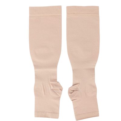Breathable Open Toe Compression Stockings, Sweat Absorbent Nylon Fitness Socks, Lightweight Slim Leg Socks with Moderate Pressure for Hiking Running Outdoor Sports (M)
