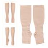 Breathable Open Toe Compression Stockings, Sweat Absorbent Nylon Fitness Socks, Lightweight Slim Leg Socks with Moderate Pressure for Hiking Running Outdoor Sports (M) view 3