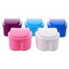 BAZEITFLOW 5pcs Denture Case Strainer Basket Retainer Container for Mouth Guard Portable Dental Storage Box Denture Soaking Case view 1