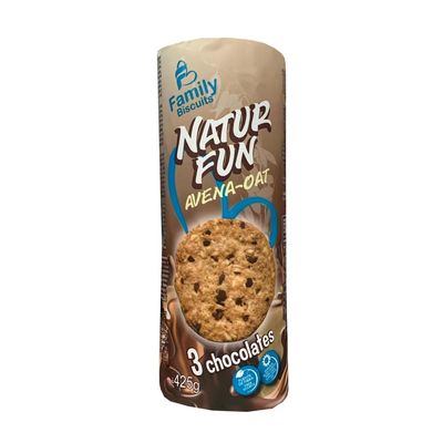 Digestive Oat Biscuits with 3 Chocolates 425g Family Pack Pack of 3