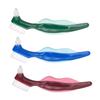 Operitacx 3pcs Dual Head Hard Bristle Denture Cleaning Brushes, False Teeth Toothbrush Set with Red, Green, Blue for Effective Oral Care and Denture Maintenance view 1