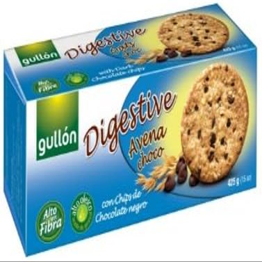 Oat & Chocolate Digestive Biscuits 425g Gulln Pack of 3 | Crunchy Oat Biscuits with Chocolate | Ideal for Tea Time & Snacking